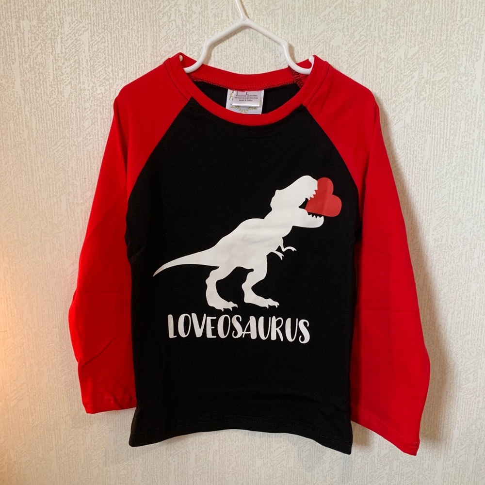 Valentine’s Day Dinosaurs Boy Shirt
